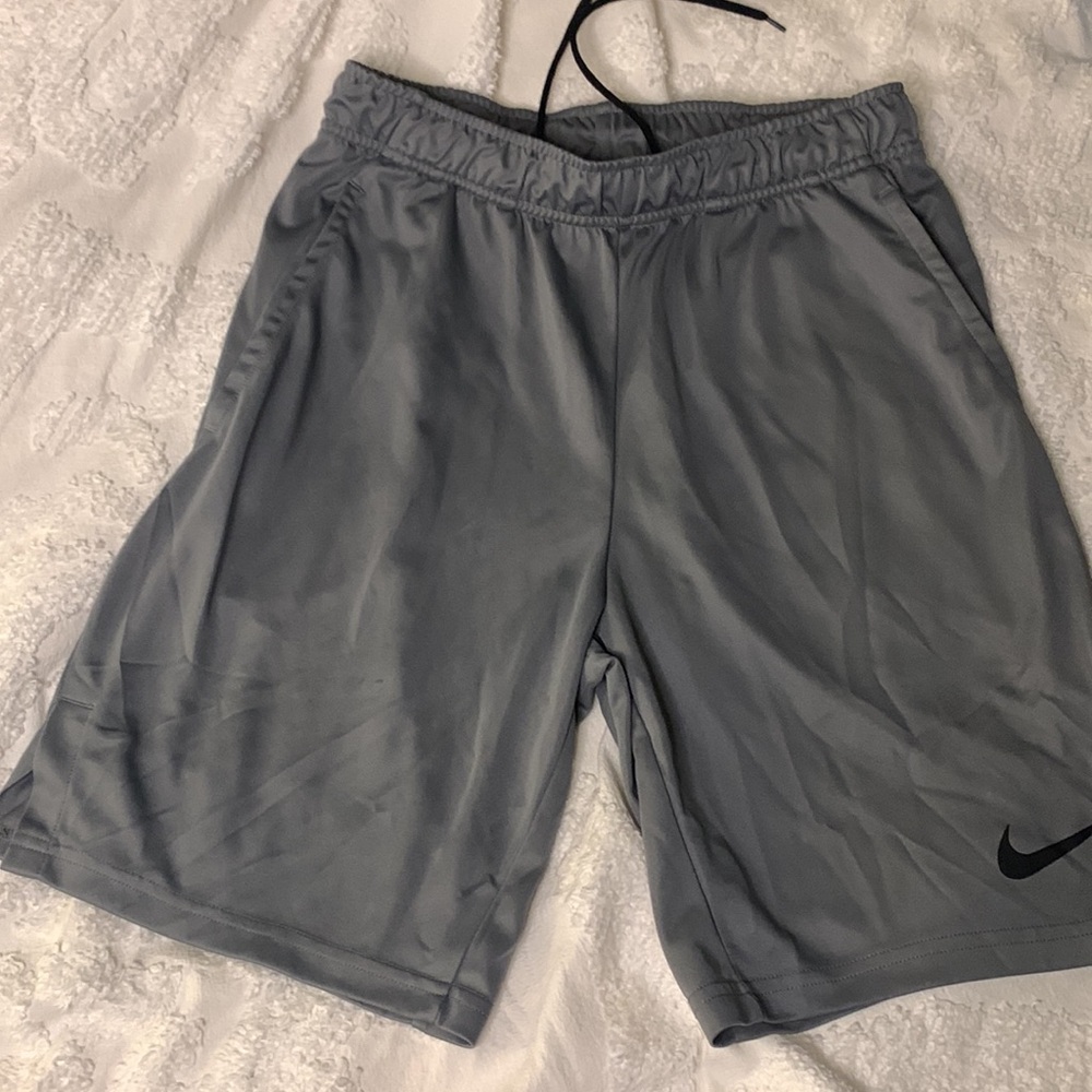 Nike Men's Athletic Shorts - Gray and Light Green - Picture 9 of 11